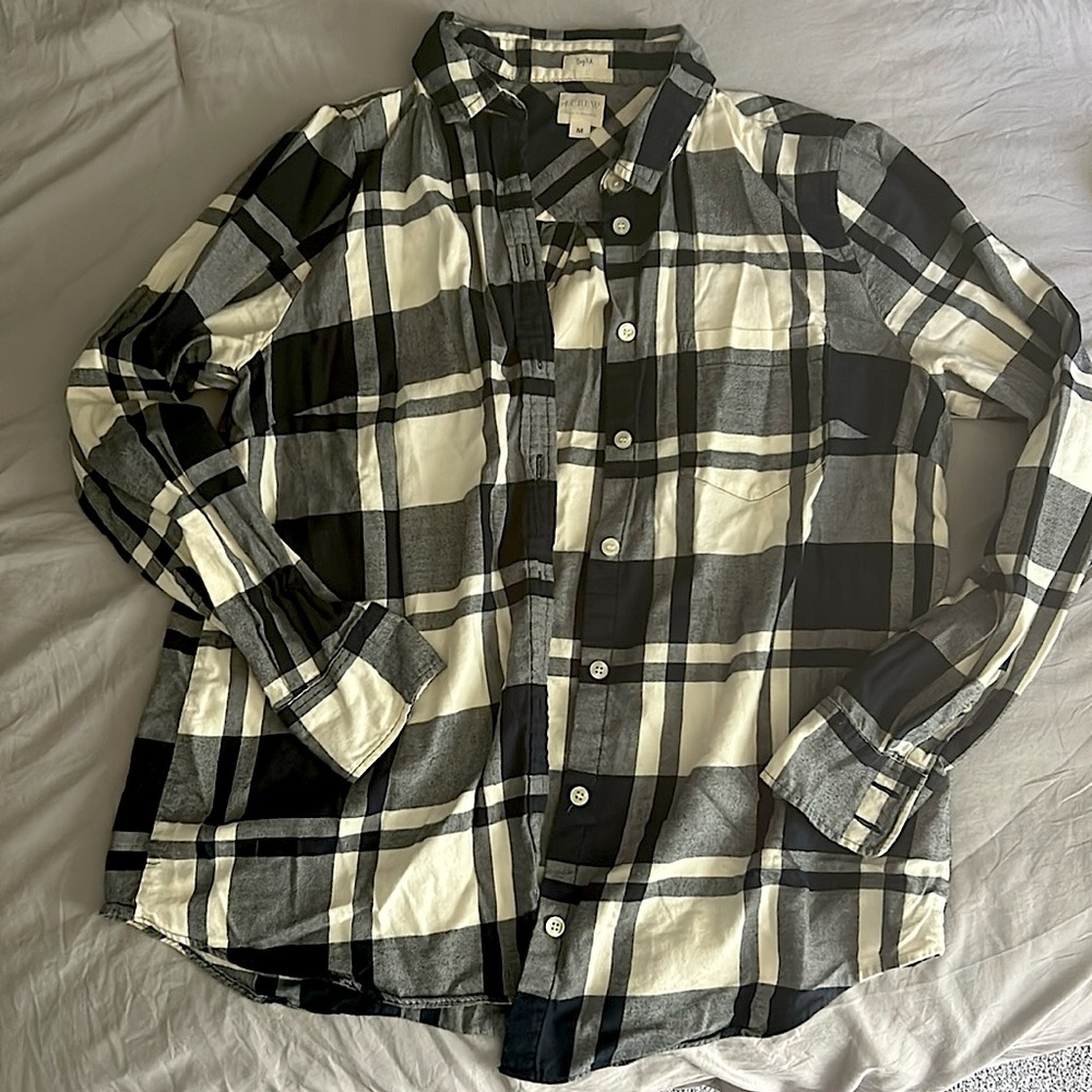 J Crew Boy Fit Plaid Shirt